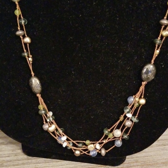 Silpada silk strand beaded necklace - Picture 2 of 4